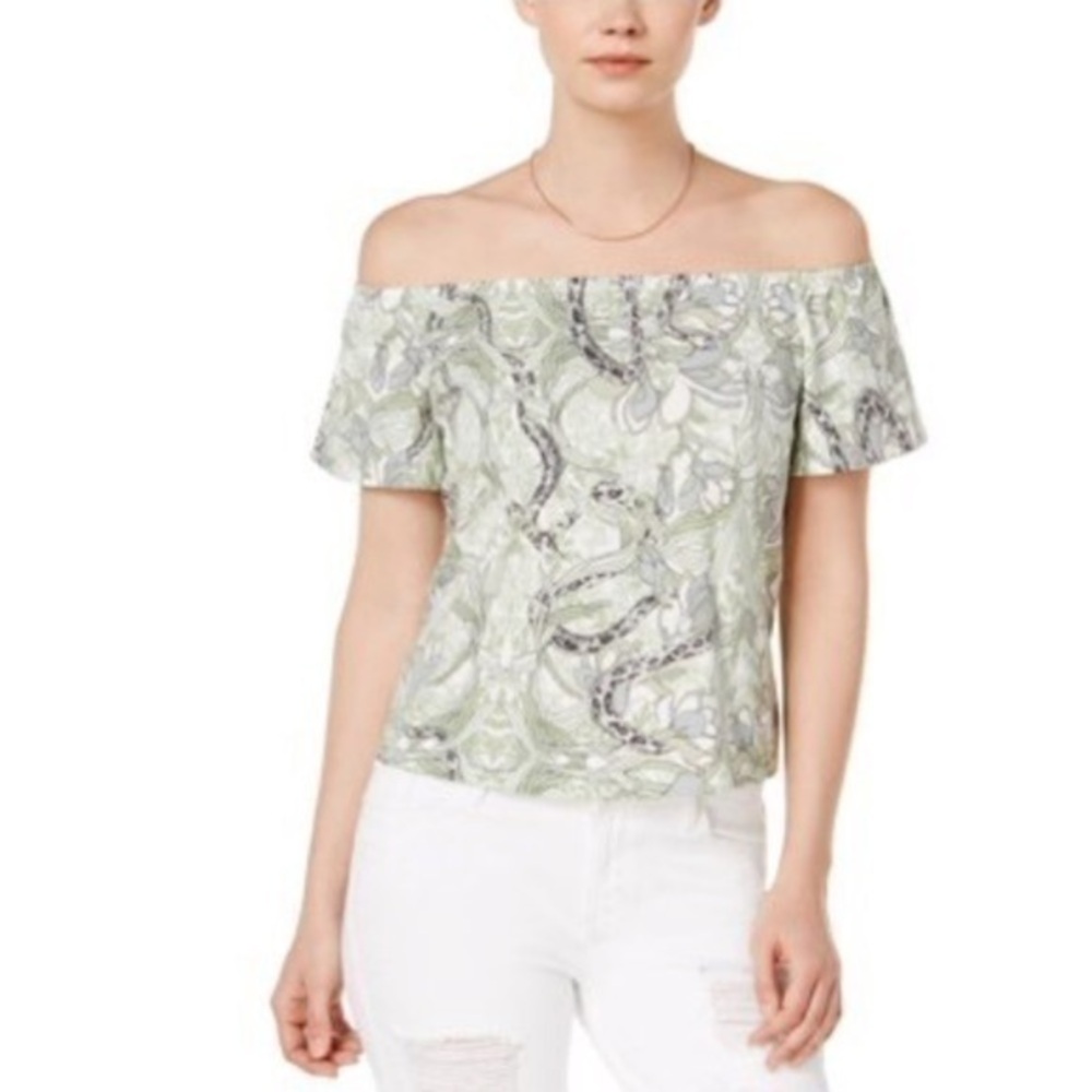GUESS Womens Amore Pullover Blouse Gardenscuffy